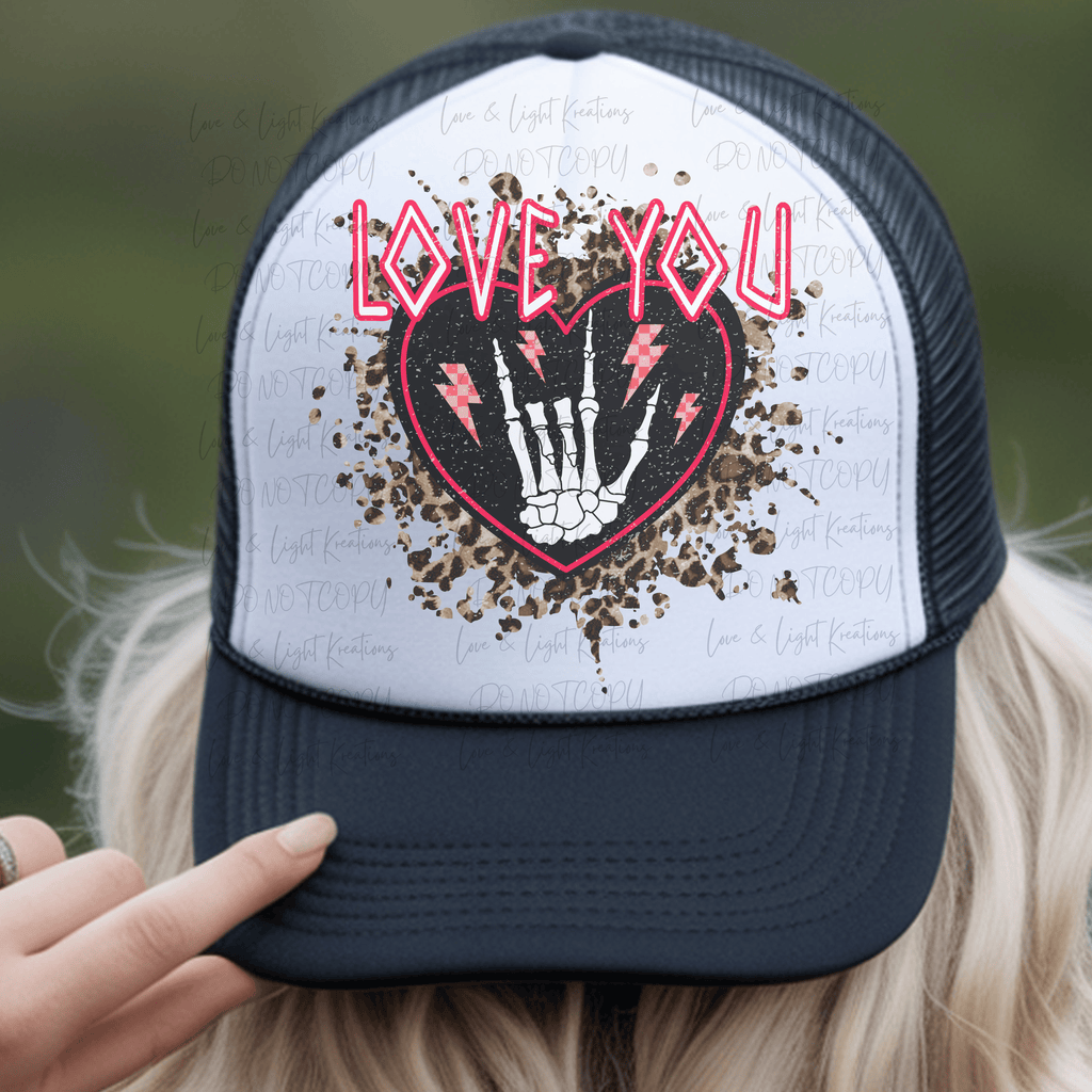 Rocker Love You Skeleton Valentine Hand