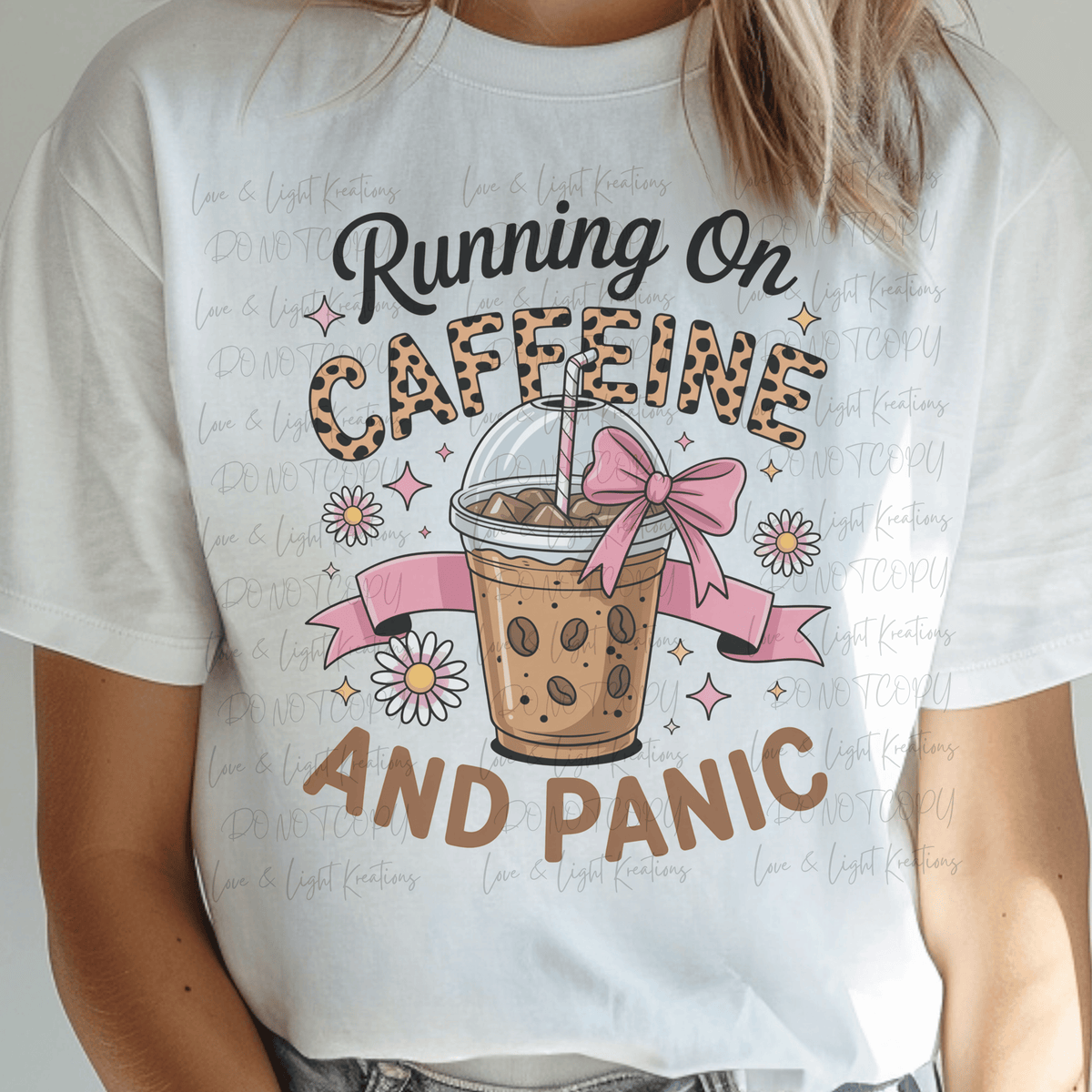 Running On Caffeine and Panic with Coffee and Pink Bow