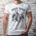 Safety Third Man Riding Bear