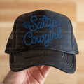 Salty Cowgirl Rope Script Blue Shells
