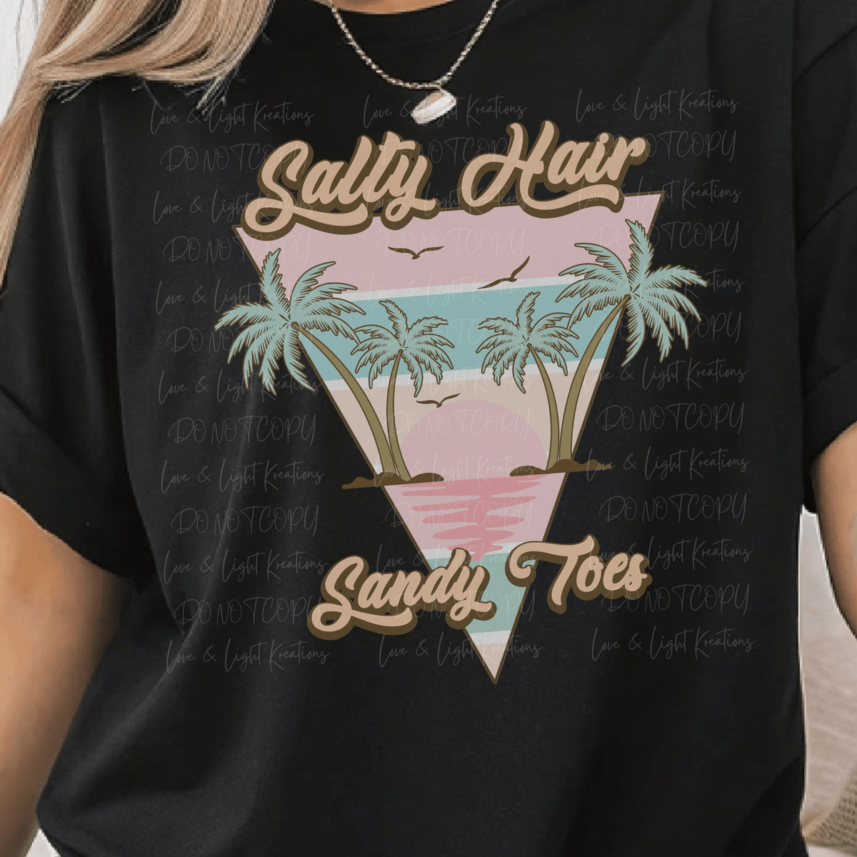 Salty Hair Sandy Toes with Palm Tree