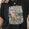 Salty Heifer with Cow in Beach Chair