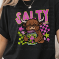 Salty Pickles with Neon Pink and Green with Highland Cow