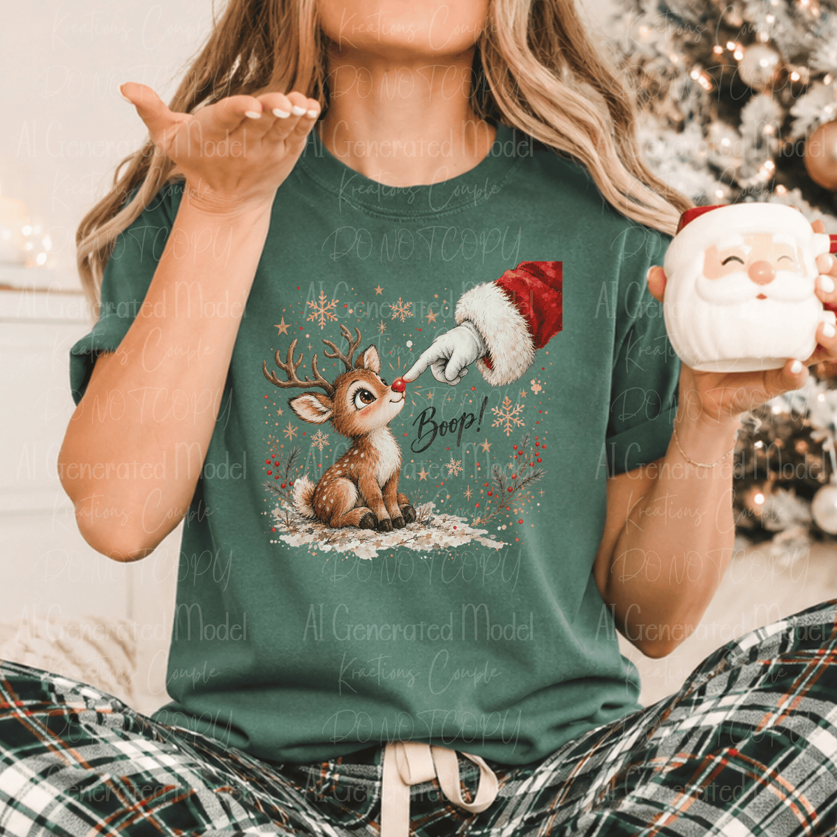 Santa Boop Reindeer