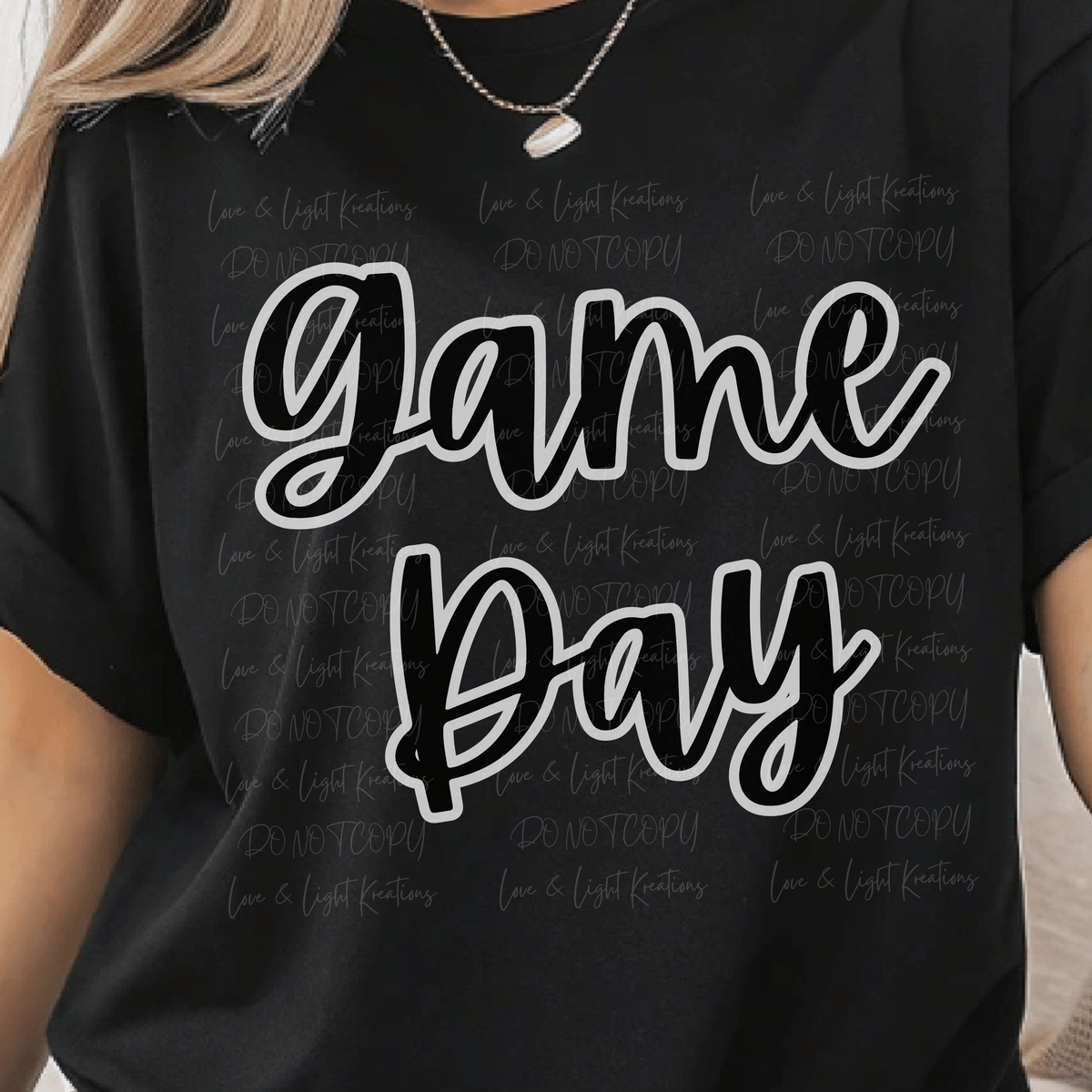 Script Game Day in Black
