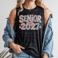Senior 2027 Floral Faux Patchwork