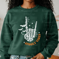 Skeleton Hand Spooky Vibes White