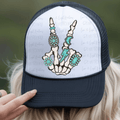Skeleton Hand with Teal Jewelry Edgy Western