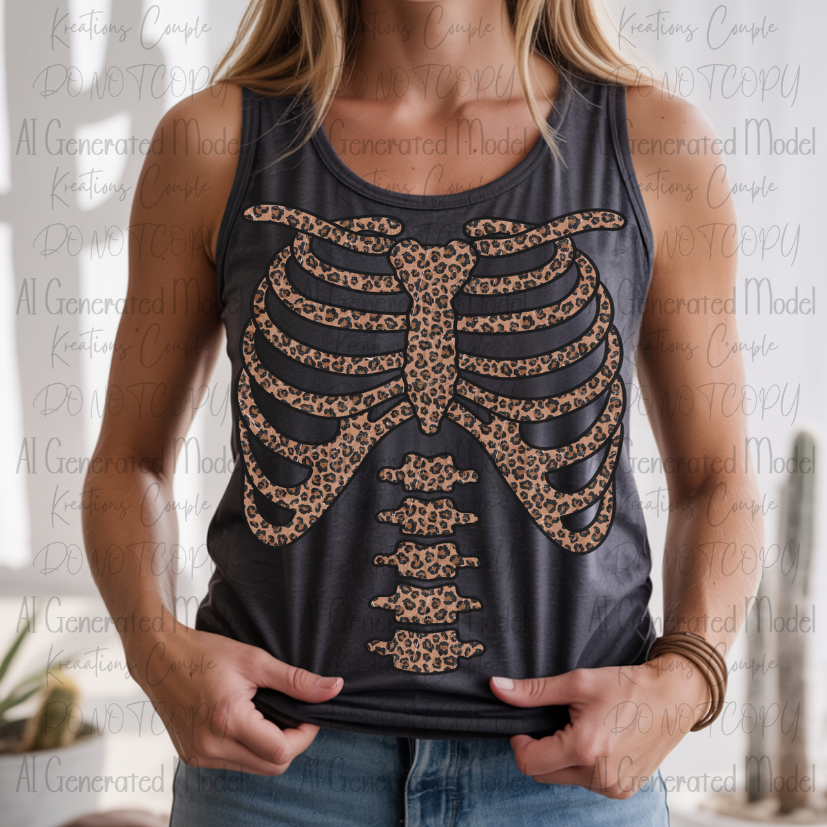 Skeleton Leopard Ribcage