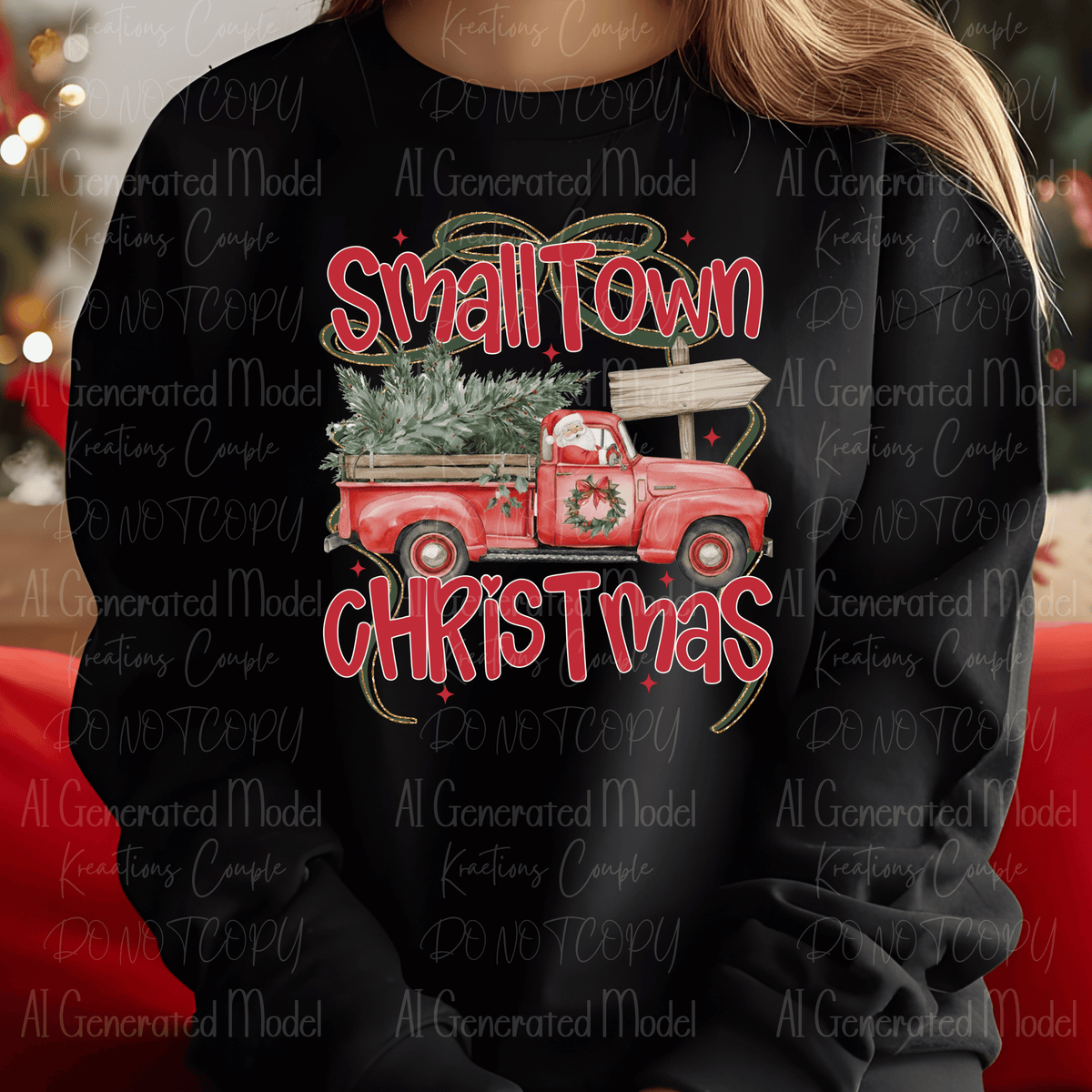 Small town Christmas Coquette Bow