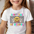 Smiley Peace 100th day of School Checkered