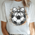 Soccer Ball with Coquette Bow and Splatter