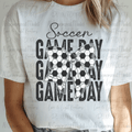 Soccer Game Day Distressed with Soccer Coquette Bow