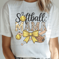 Softball Mama with Prints and Coquette Bow