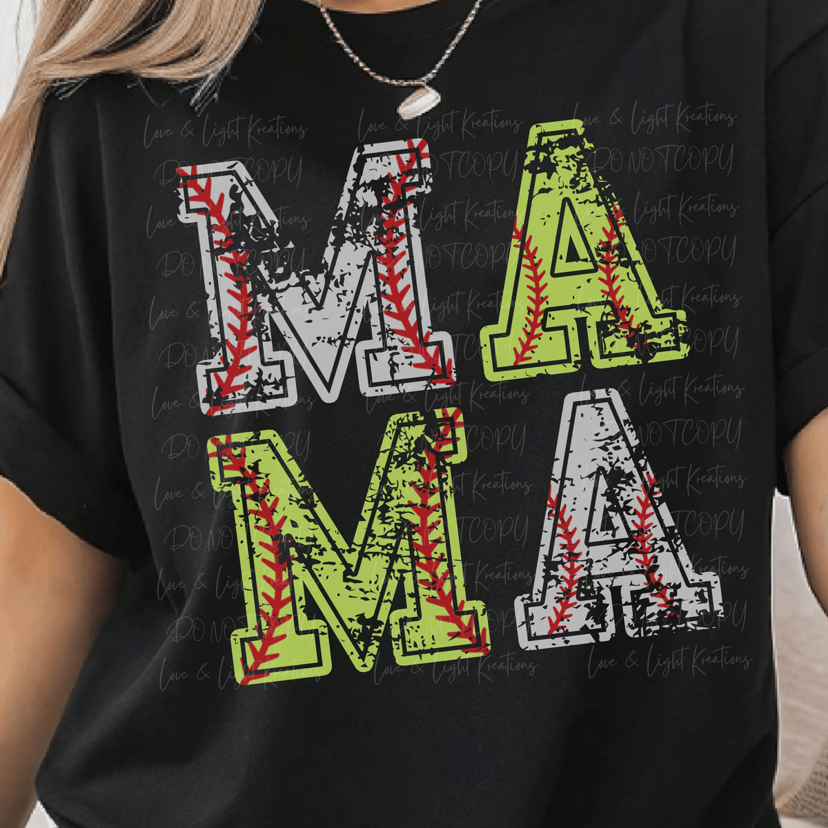 Softball and Baseball Mama Distressed