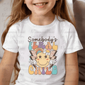 Somebody's Feral Child Retro with Smiley and Lightening Bolts Distressed