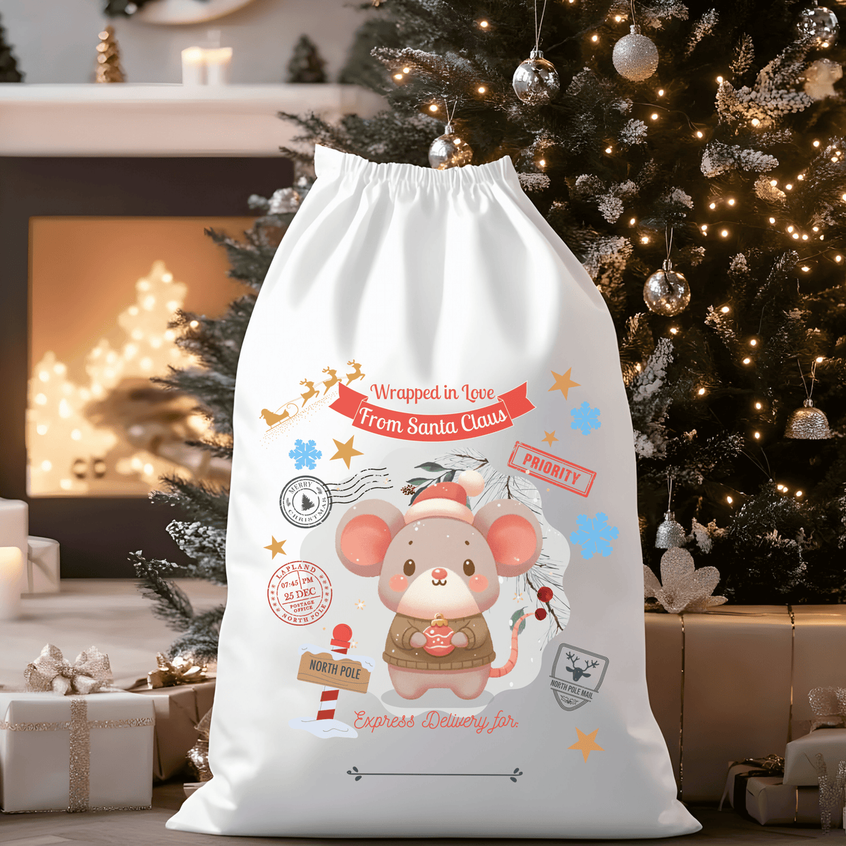 Special Delivery Mouse Santa Sack