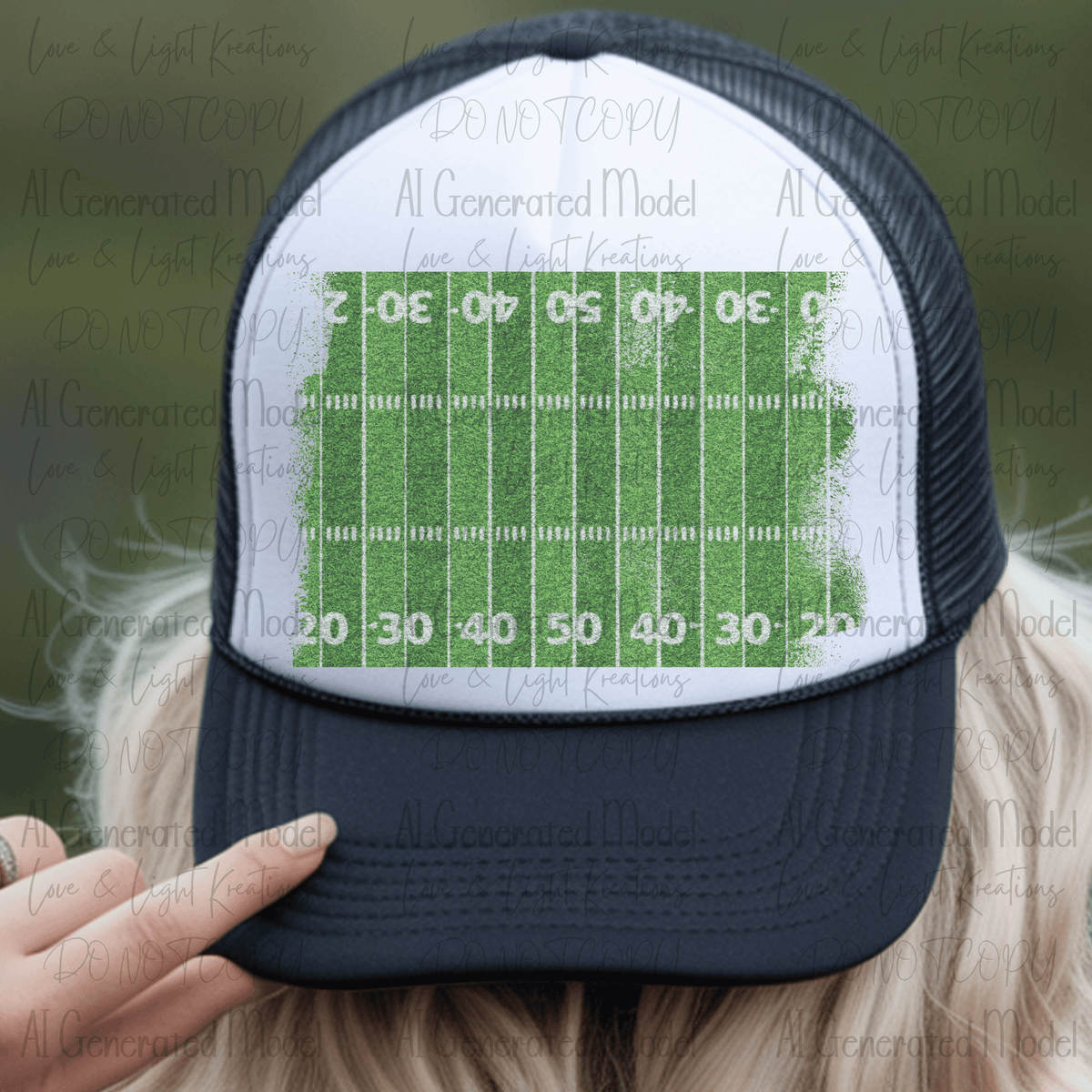 Splattered Rectangle Football Field