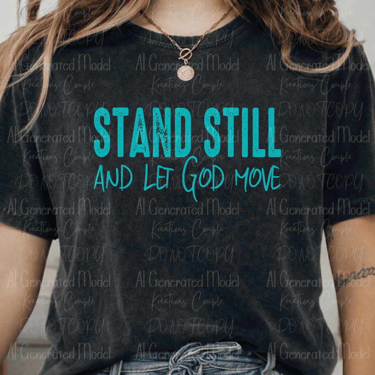 Stand Still and Let God Move Teal