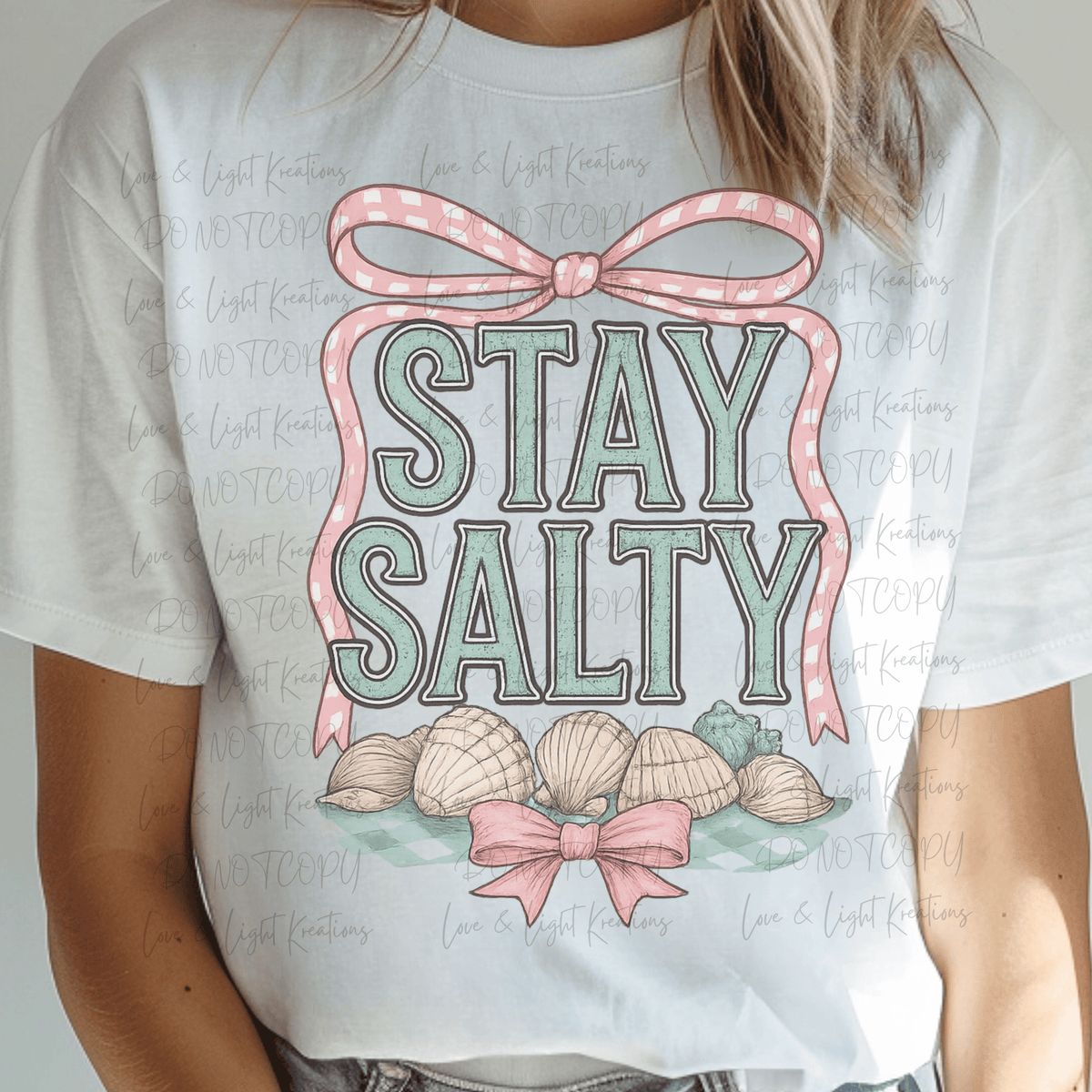 Stay Salty with Shells and Pink Coquette Bow