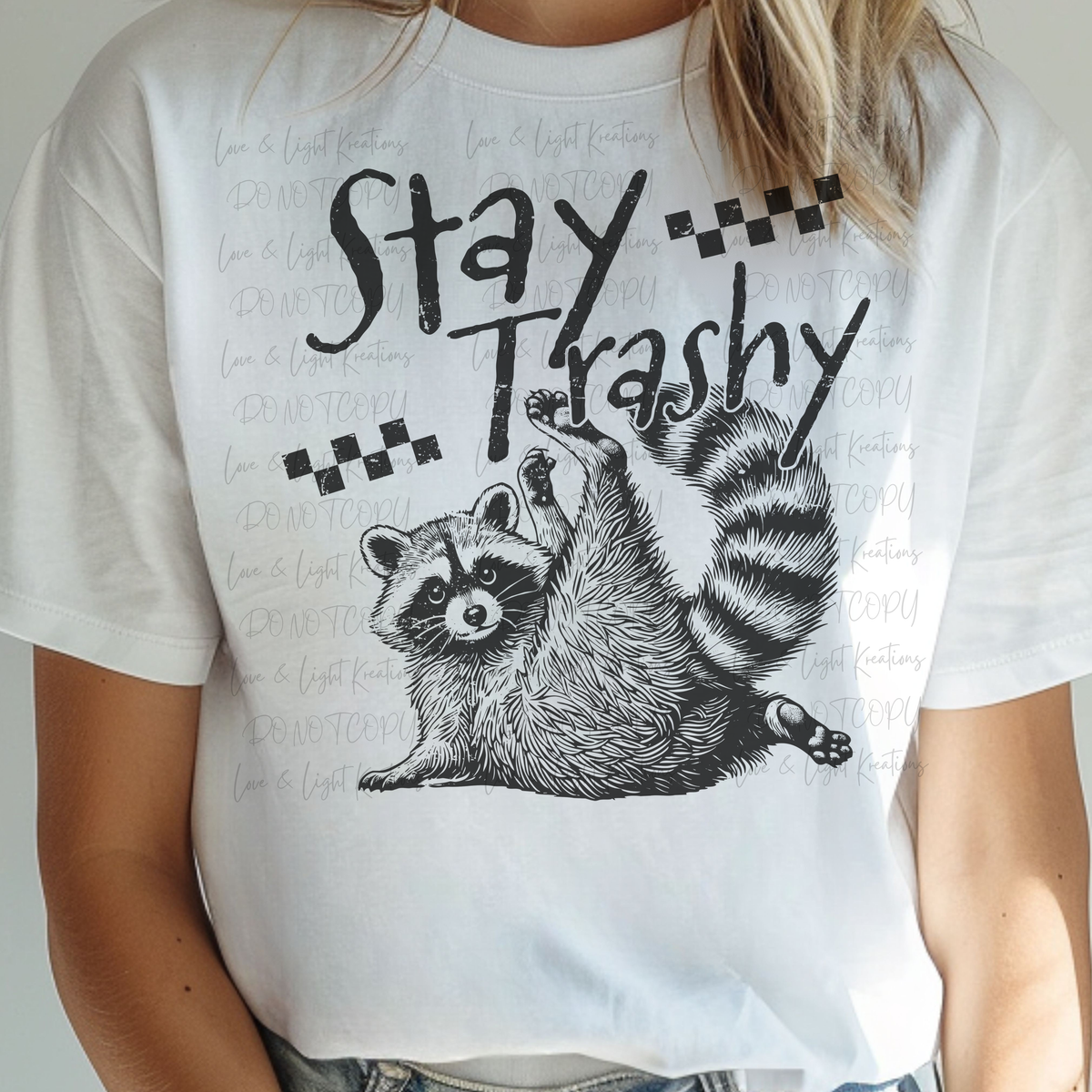 Stay Trashy Racoon Black