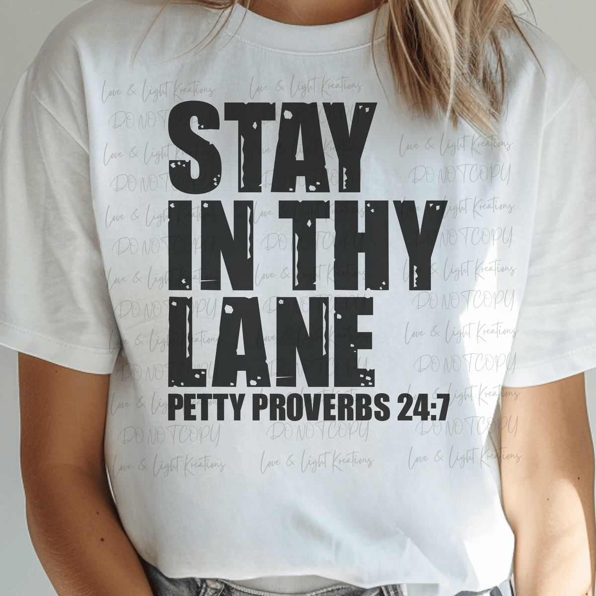 Stay in Thy Lane Petty Proverbs 24_7 in Black