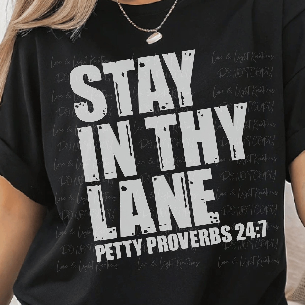 Stay in Thy Lane Petty Proverbs 24_7 in White
