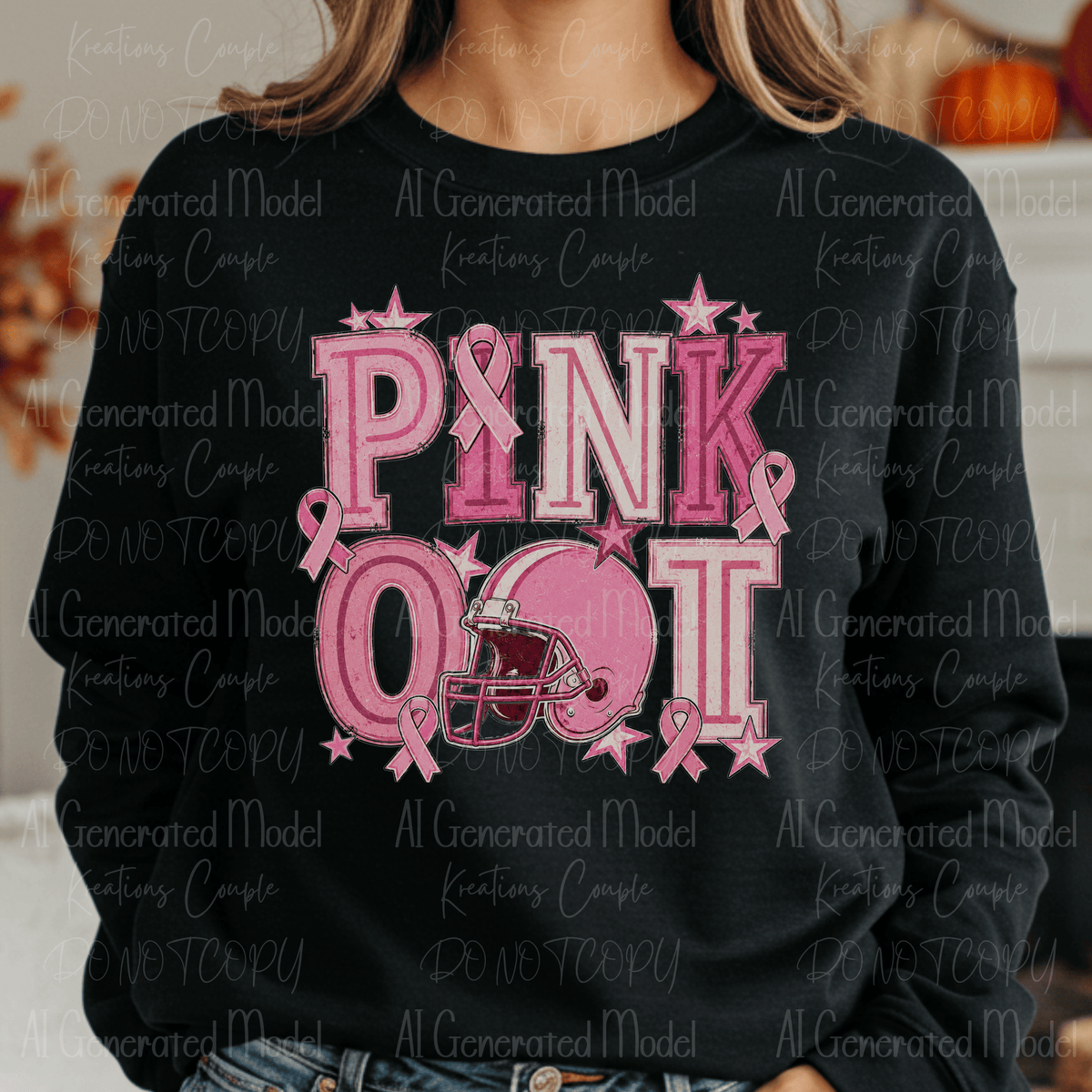 Striped Football Pink Out
