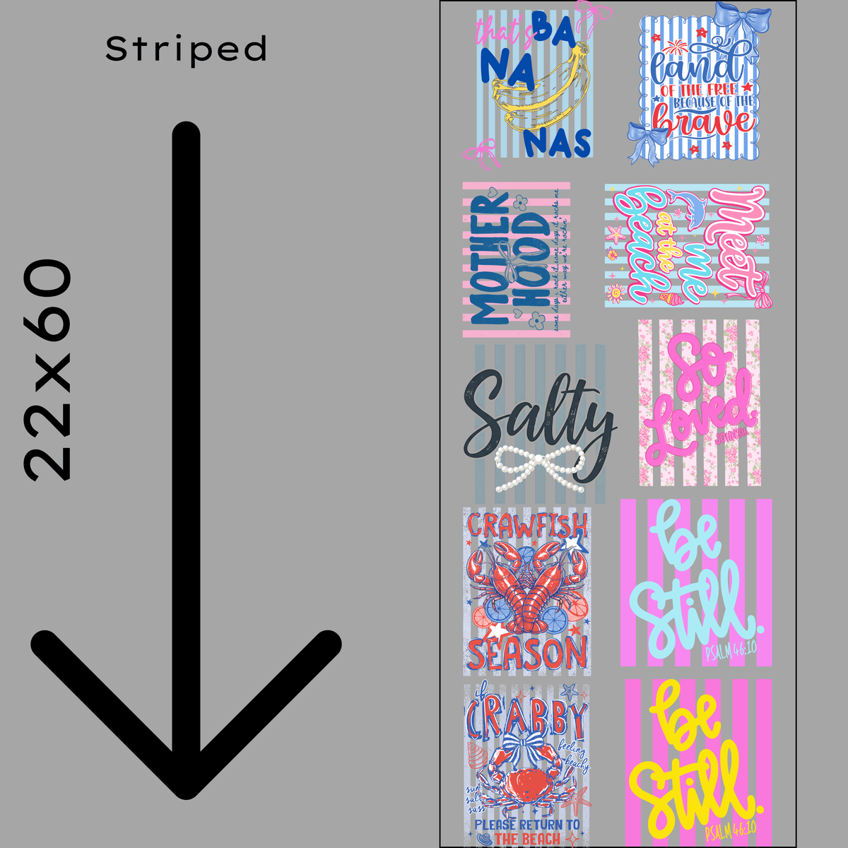 Striped Gang Sheet