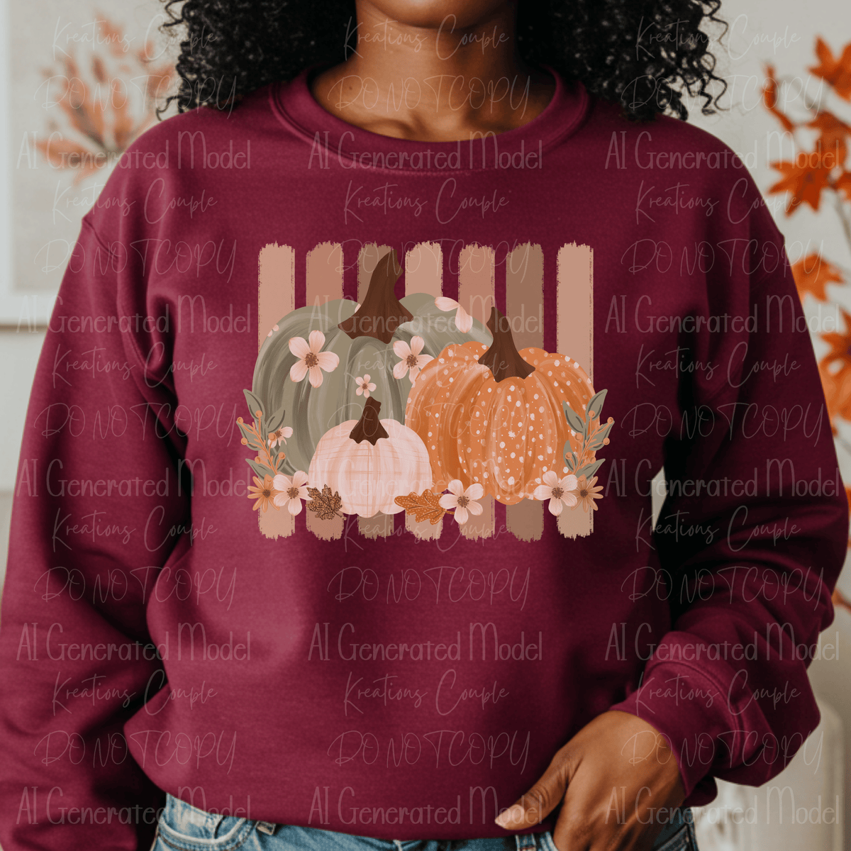 Striped Preppy Fall Pumpkins