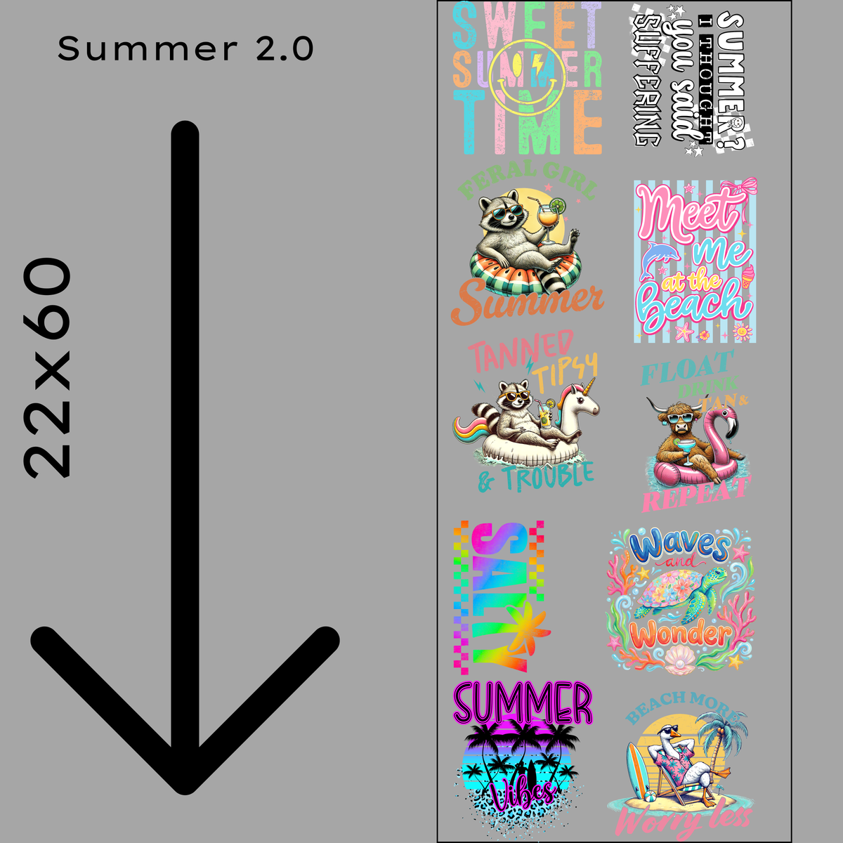 Summer 2.0 Gang Sheet