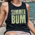 Summer Bum Yellow with Blue Polka Dots