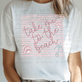 Summer Take Me to the Beach with Pink Shells and Anchor