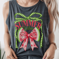 Summer Vibes with Watermelon and Green Coquette Bow