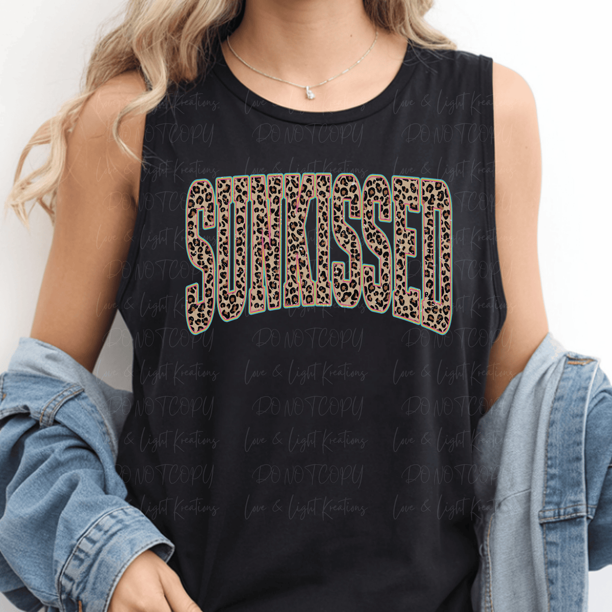 Sunkissed Leopard Print With Neon Outline