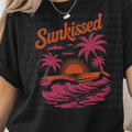 Sunkissed Orange and Pink Beach Scene