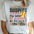 Suspect Claims She Hates Bad Sportsmanship, Yells at the Ump with softball and Yellow Bow