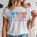 Sweet Land of Liberty with American Coquette Bows Hand-drawn