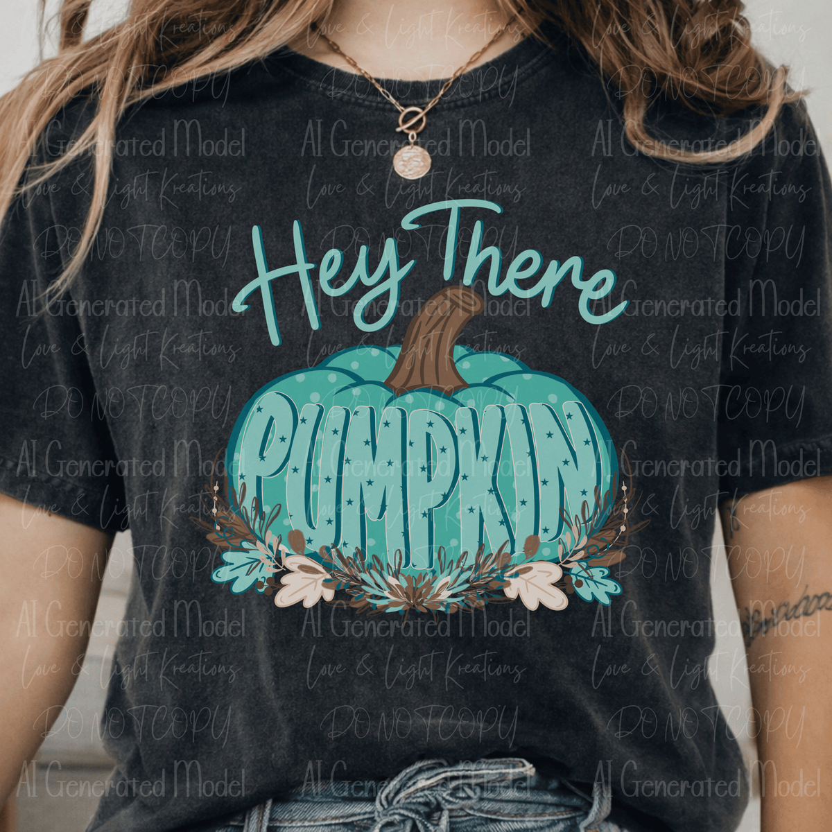 Teal Hey There Pumpkin