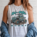 Teal Life's Better Muddy 4x4 Leopard Print