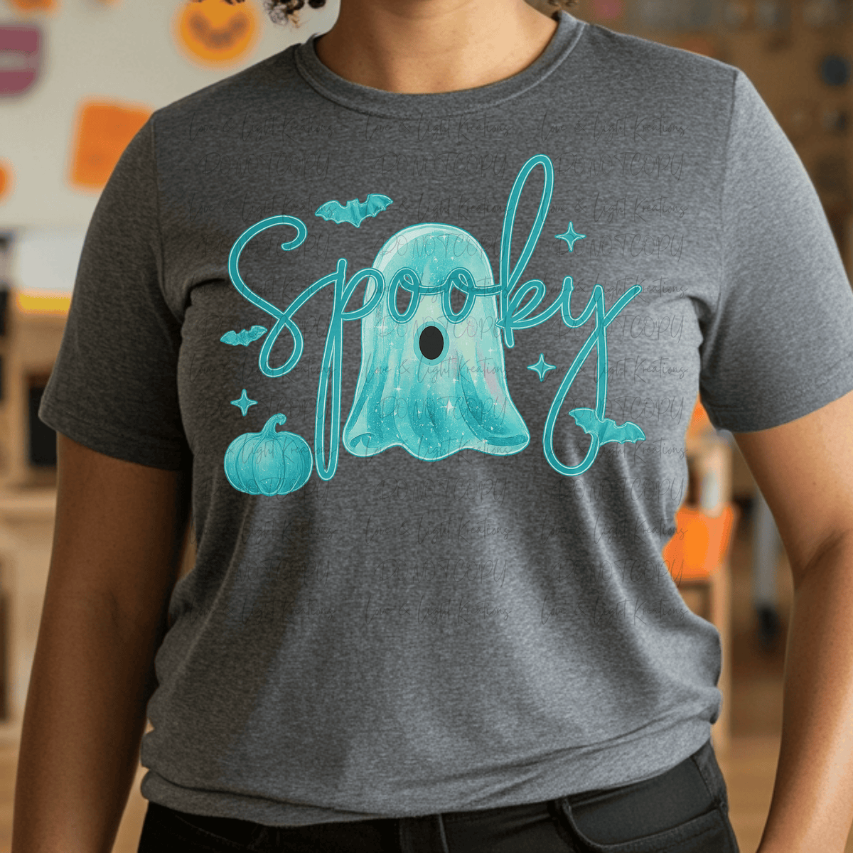 Teal Spooky Ghost