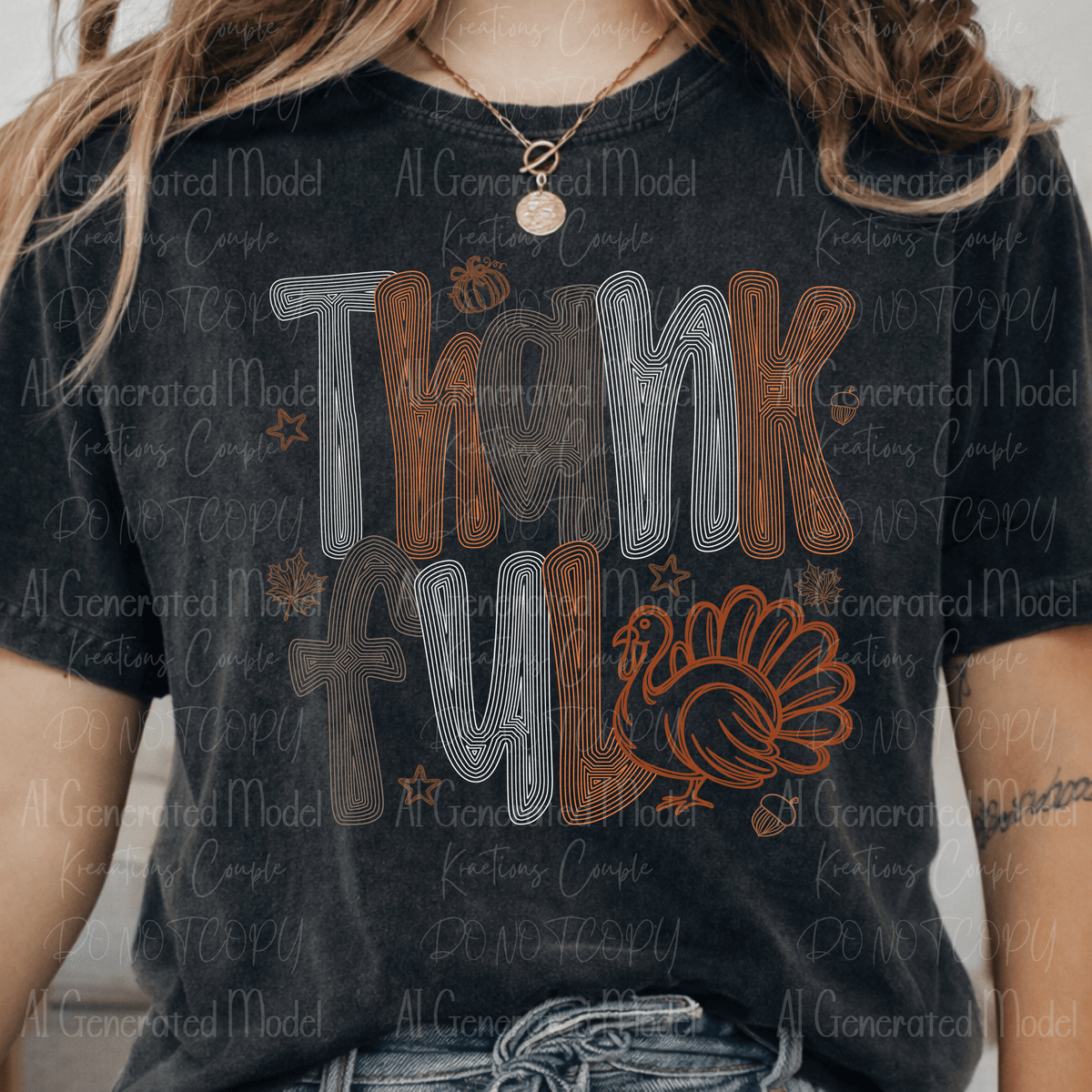 Thankful Fall Line Art