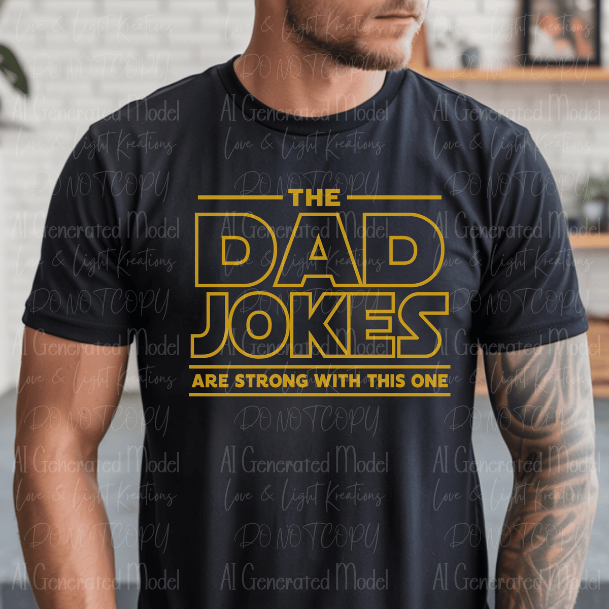 The Dad Jokes Are Strong with This One Yellow Space Text