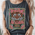 The Heavens are Roaring Tiger Face Retro Stamp