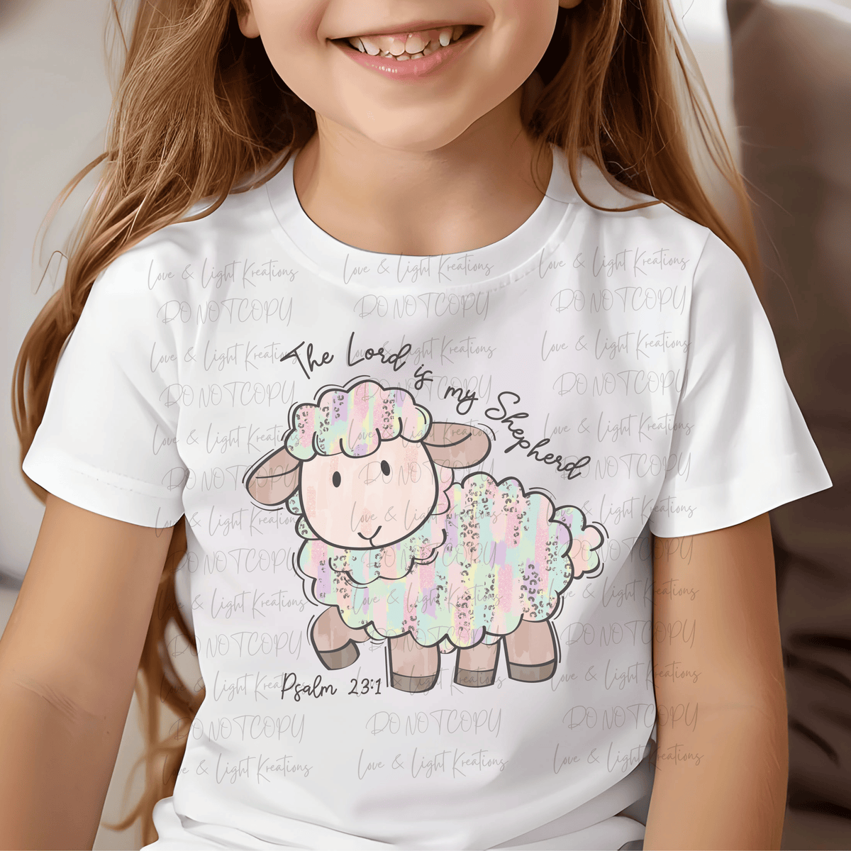 The Lord is my Shepherd Paint Stroke Easter Sheep