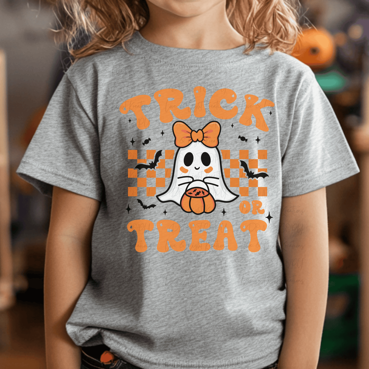 Trick or Treat Checkered with Bow