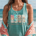 Tropical State of Mind Beach Scene Paint Strokes
