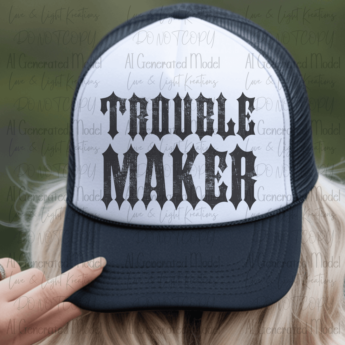 Trouble Makers Distressed Gothic Black