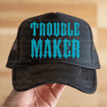 Trouble Makers Distressed Gothic Blue