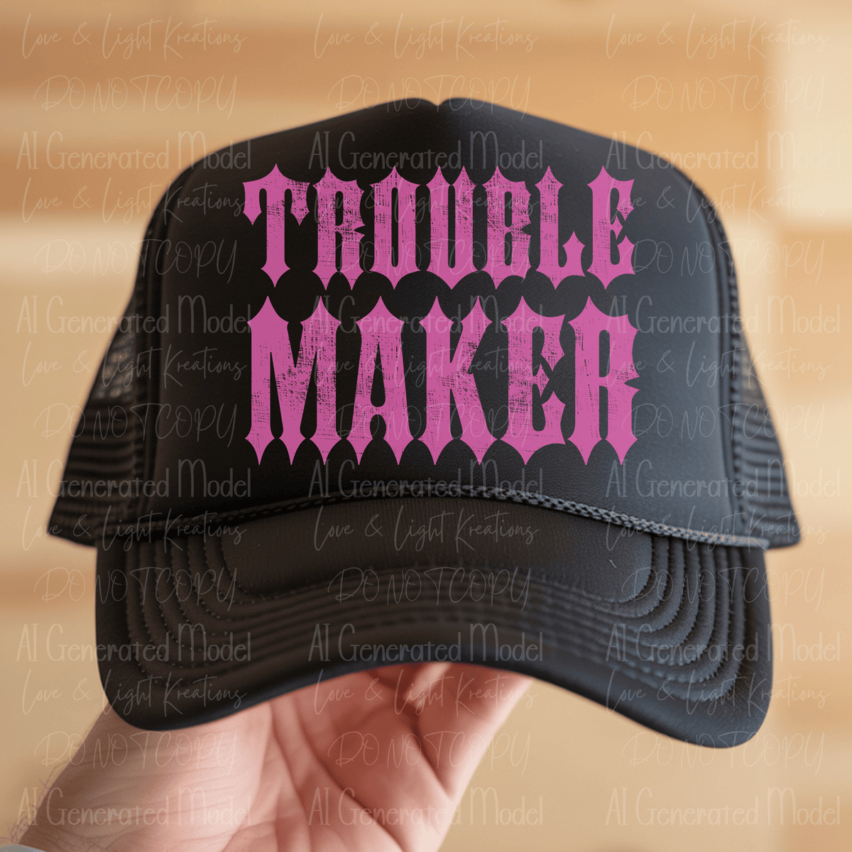 Trouble Makers Distressed Gothic Pink